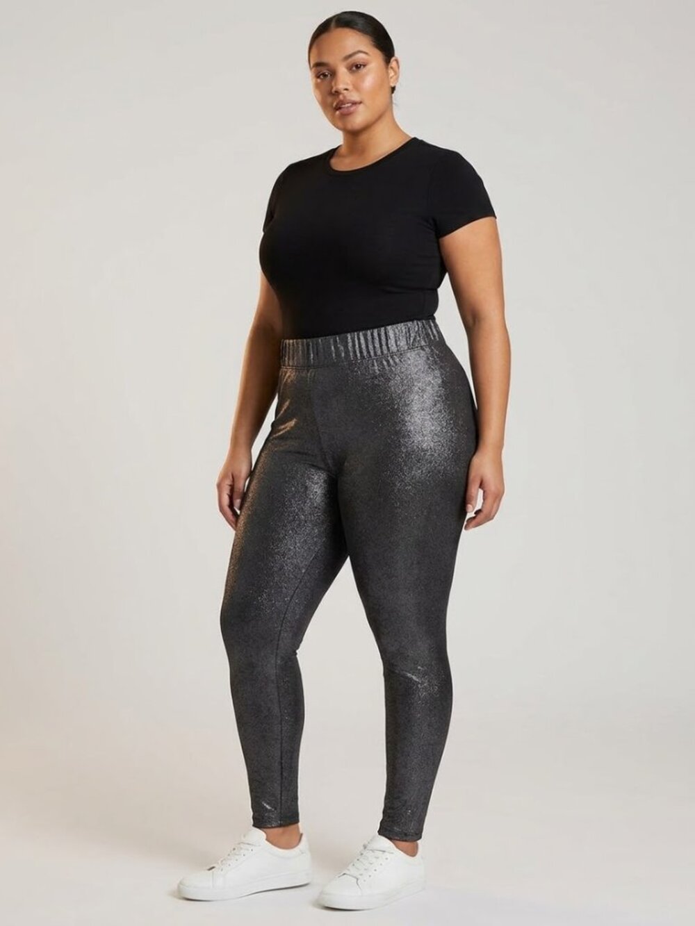 Womans Metallic Leggings